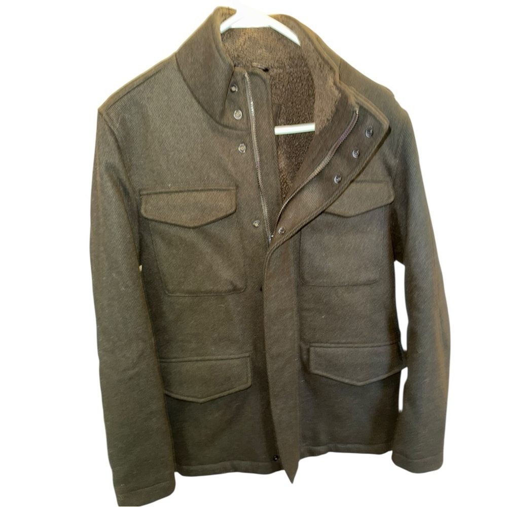 Mango Wool Sherpa Jacket Small - image 2